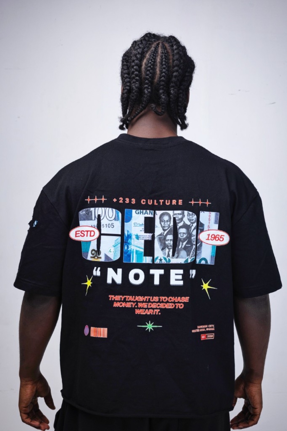 Cedi Note oversized tee back print