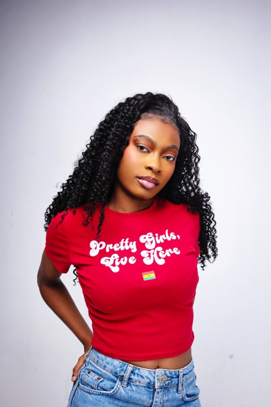 Pretty Girls Live Here red crop top